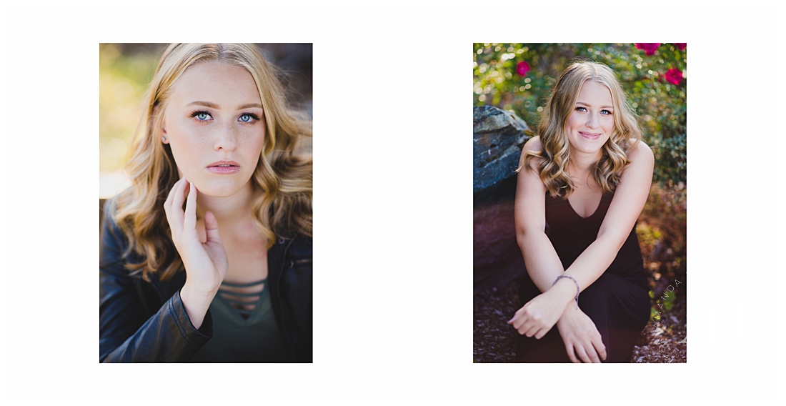 Senior Portrait Album with Side by Side Portraits | Tacoma Senior Photography by Amanda Howse