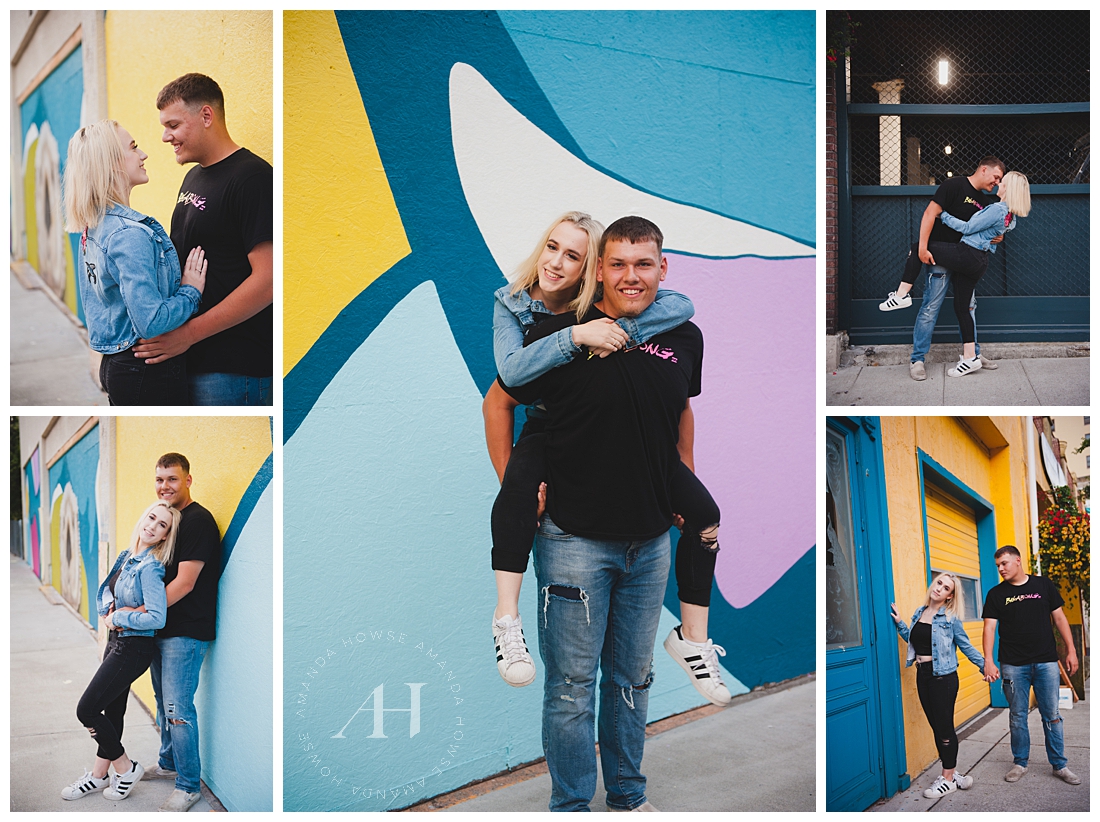 Colorful Portraits of High School Senior and Her Boyfriend in Downtown Tacoma | Someone Special Portraits Photographed by Amanda Howse