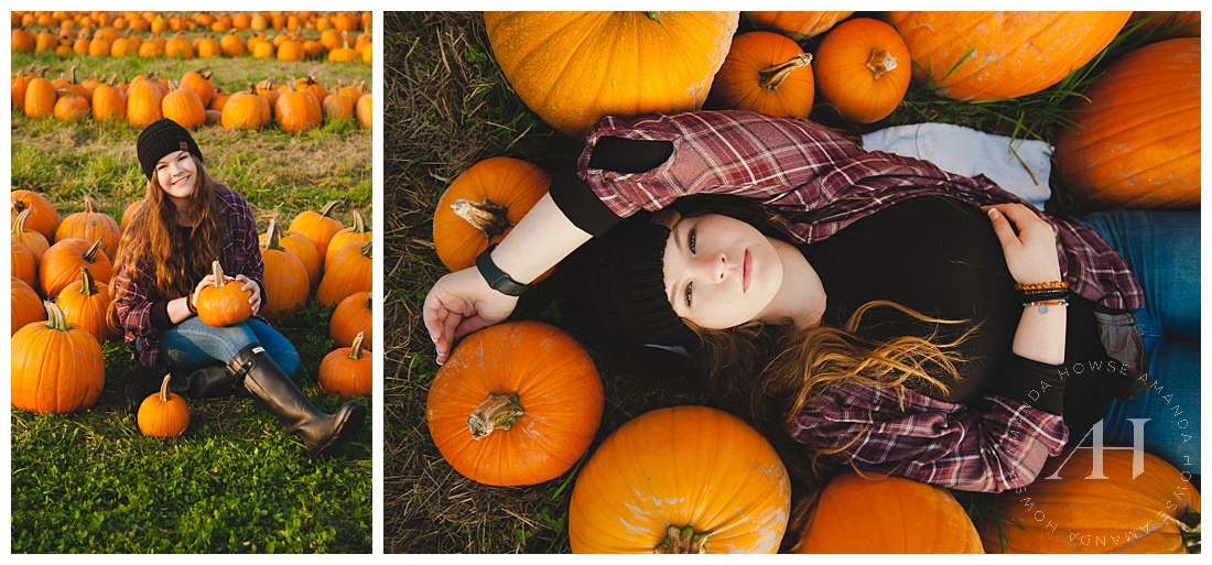 How to Style a Plaid Shirt and Beanie for Senior Portraits | Rustic Portraits, Fall Outfit Ideas, Pose Inspiration | Photographed by Tacoma Senior Photographer Amanda Howse