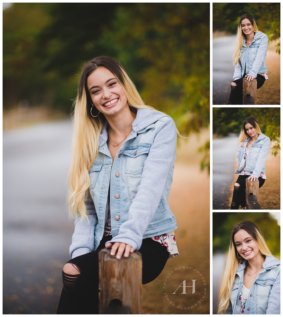 Casual Senior Portraits | Jean Jacket and Other Layers for Senior Portraits | Photographed by the Best Tacoma Senior Photographer Amanda Howse