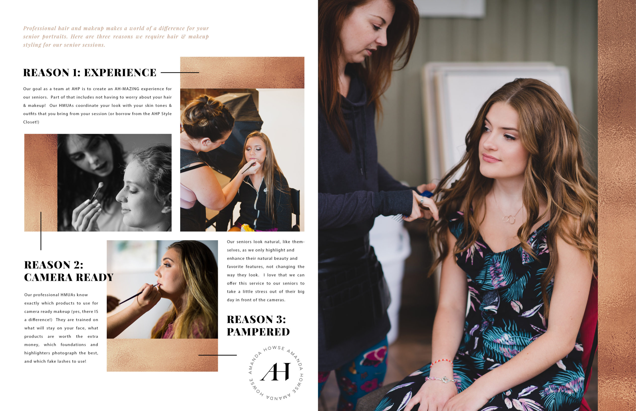 Reasons to Book Pro Hair and Makeup for Senior Portraits | The AHP Senior Experience | Photographed by the Best Tacoma Senior Photographer Amanda Howse 