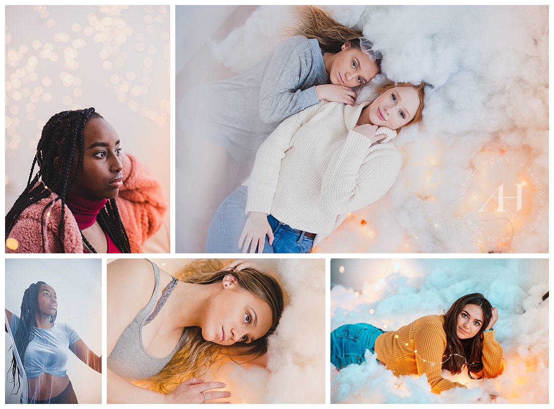 Cloud Themed Photoshoot | Group Portrait Theme Ideas, How to Pose, Outfit Inspiration | Photographed by Tacoma's Best High School Senior Photographer Amanda Howse