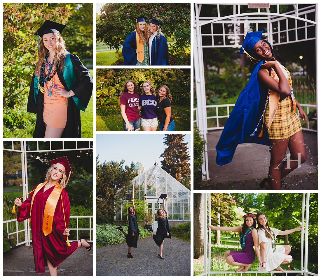 AHP Model Team Cap & Gown Portraits | Monthly Themed Shoots for a Tacoma Photographer | Pose Ideas for Senior Girls | Amanda Howse Photography