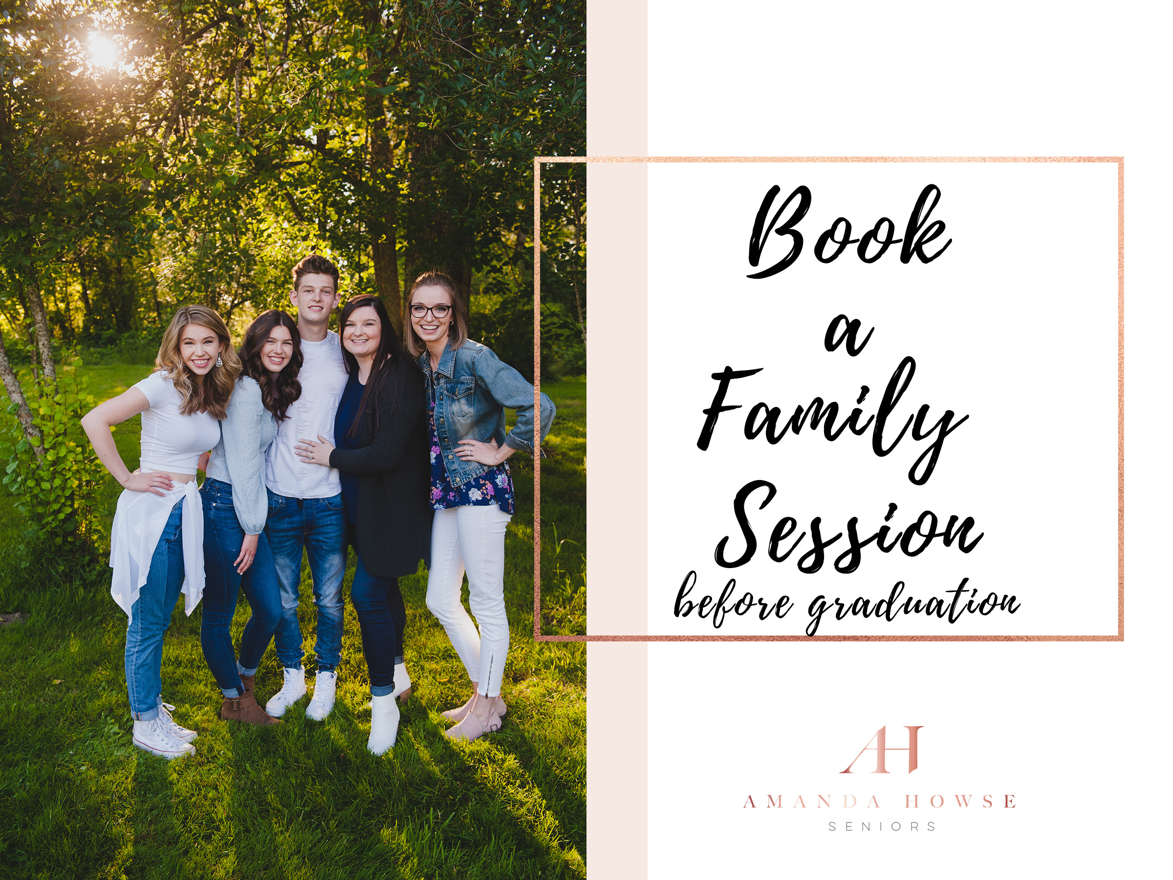Why You Should Book a Family Portrait Session before Graduation | Family Portrait Guide for Parents with High School Seniors | Photographed by the Best Tacoma Senior Photographer Amanda Howse