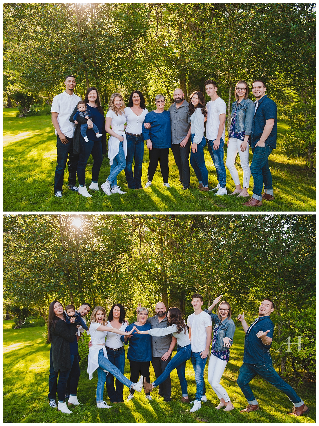Multi-generational Family Portraits | Candid and Posed Portraits, How to Pose for Family Portraits, Outfit Inspiration | Photographed by Amanda Howse