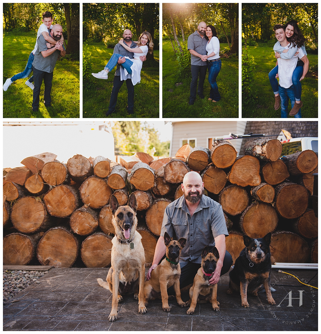 Family Portraits with Pets | How to Style Family Portrait Sessions, What to Wear Guide, Outfit Ideas with Jeans, Casual Family Portraits, Candid Photos, Timeless Portraits | Photographed by Tacoma Photographer Amanda Howse