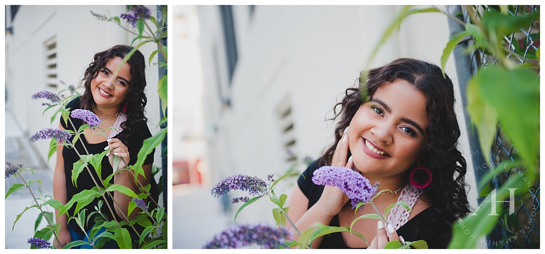 Cute Outdoor Portraits of Senior Girls | Wildflowers, Outdoor Garden Portraits, Pose Ideas for High School Seniors | Photographed by the Best Tacoma Senior Portrait Photographer Amanda Howse