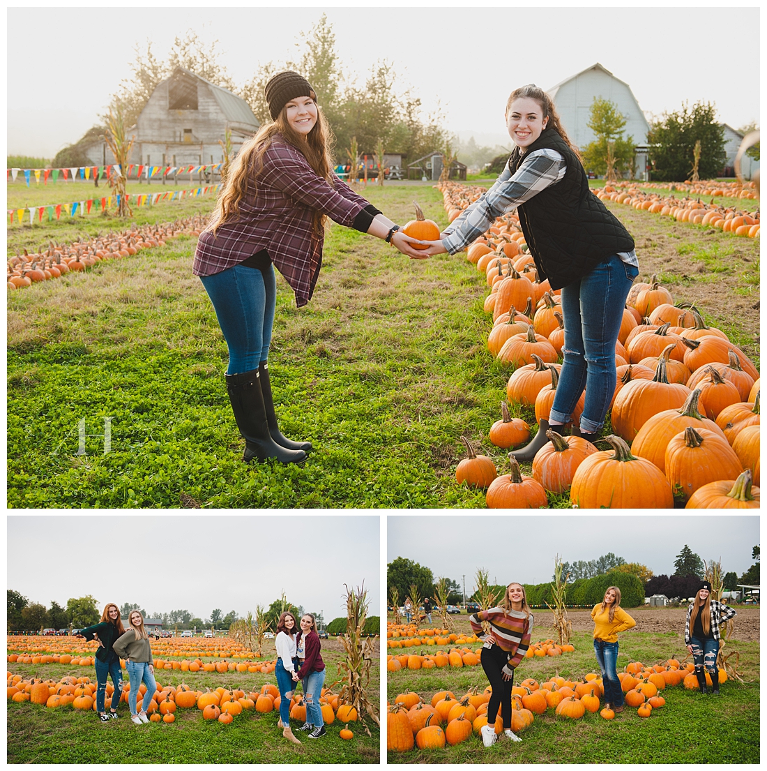 Cute Poses for the Pumpkin Patch | October 2020 | AHP Year in Review | Photographed by the Best Tacoma Senior Photographer Amanda Howse