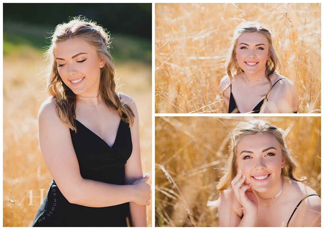 Country Senior Portraits | Miss Shelby loves country music, so we headed to the golden fields of Fort Steilacoom on a Hot Summer Day for her senior session! | Photographed by Tacoma Senior Photographer Amanda Howse