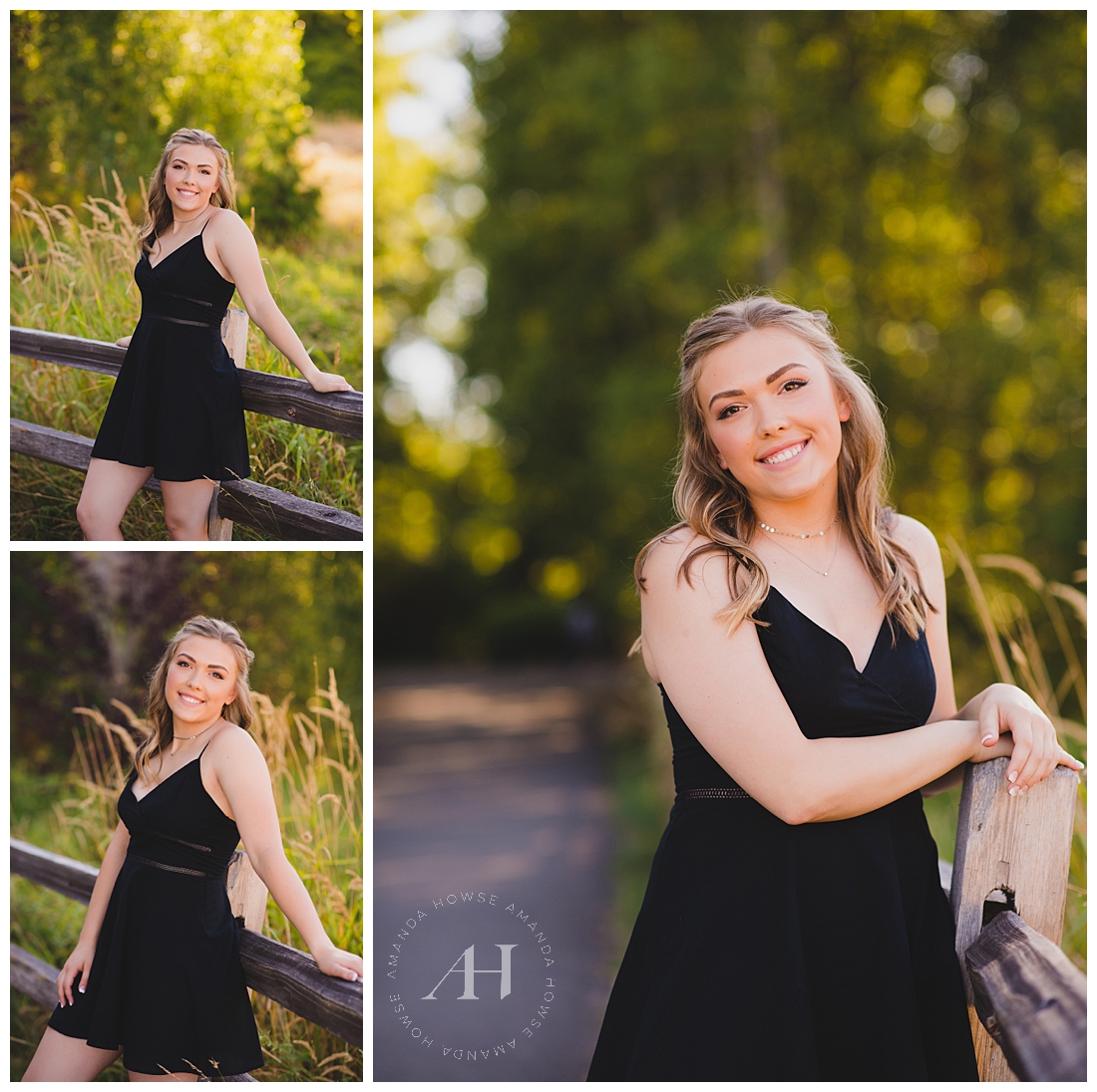 Hot Summer Day at Fort Steilacoom | How to Style Senior Portraits in the Summer, Cute Outfits for a Hot Day, How to Wear a Little Black Dress for Senior Portraits | Photographed by Tacoma Senior Portrait Photographer Amanda Howse