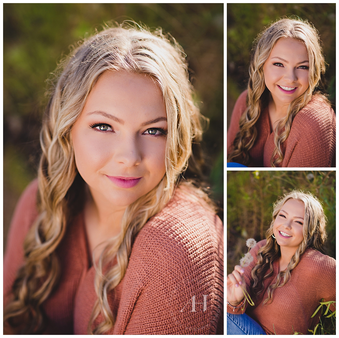 Outdoor senior portraits with natural light | How to have the best senior portraits, pose ideas for high school senior girls | Photographed by the Best Tacoma Senior Photographer Amanda Howse