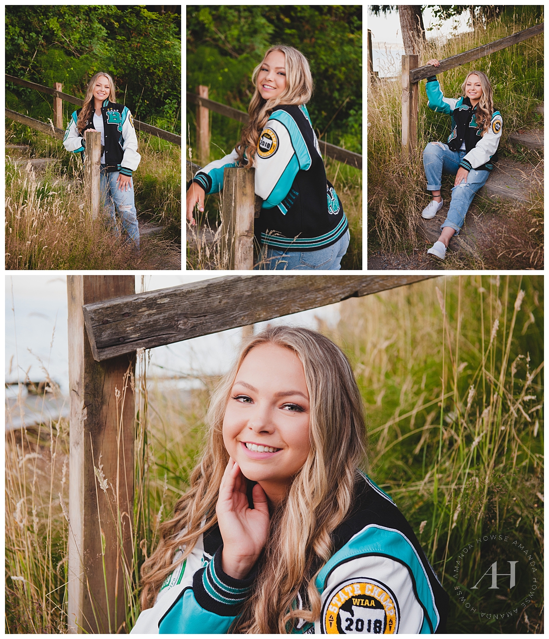 Rustic Fencing for Senior Portraits in Tacoma | How to Style a Rustic Summer Session, Senior Softball Player Portraits | Photographed by the Best Tacoma Senior Photographer Amanda Howse