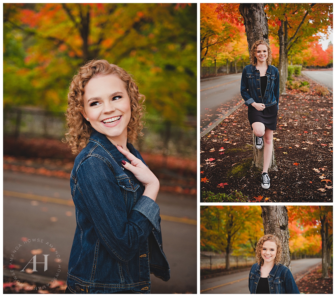Fall Senior Portraits in Seattle | AHP Model Team member Kendall poses at Gene Coulon Park in Renton for her October senior portrait session. Head to the blog to see more | Photographed by the Best Tacoma Senior Photographer Amanda Howse