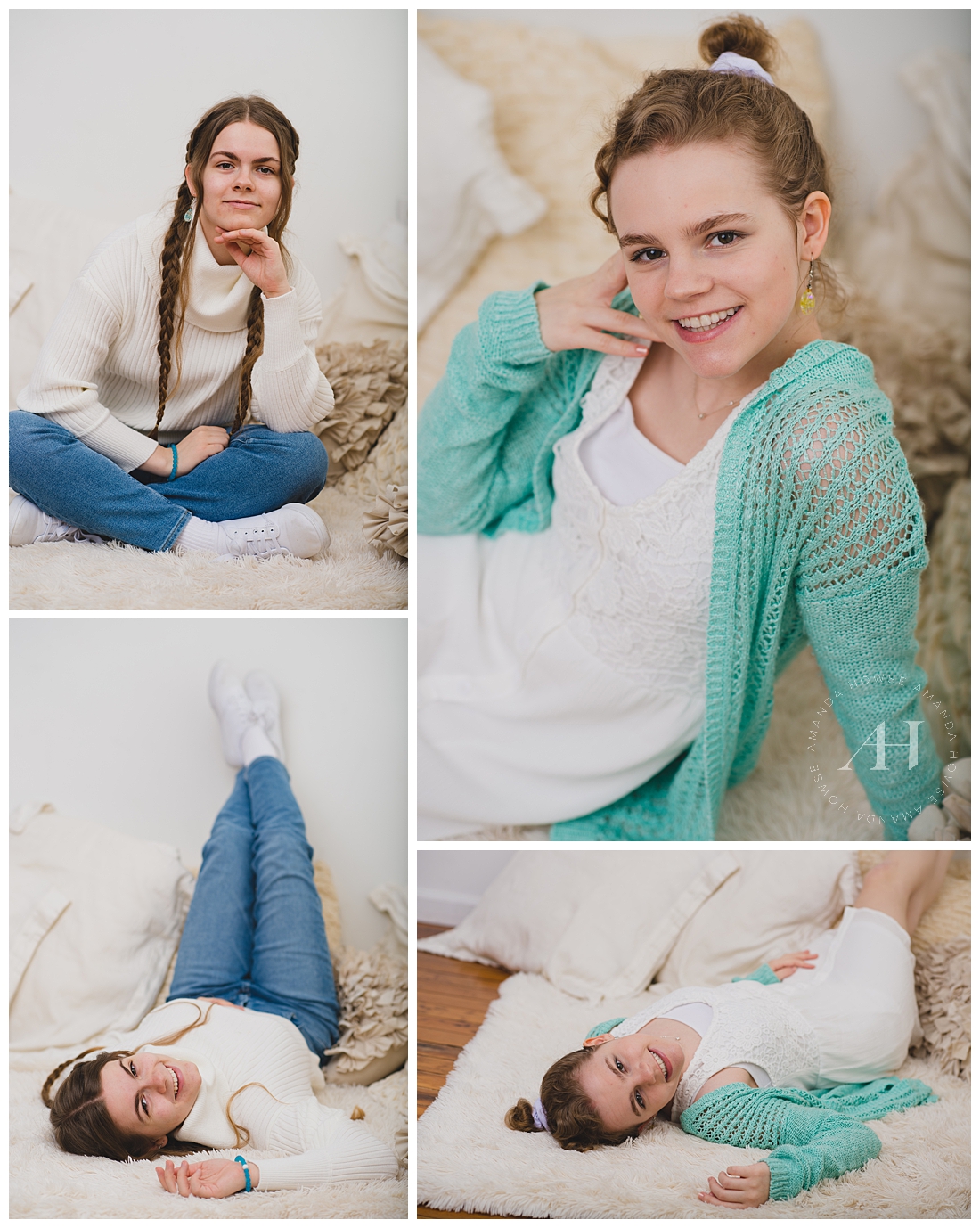 Pastel Outfits for a Dreamy Winter Portrait Session | Fun Day at Studio 253 with the AHP Model Team | | Photographed by the Best Tacoma Senior Photographer Amanda Howse 