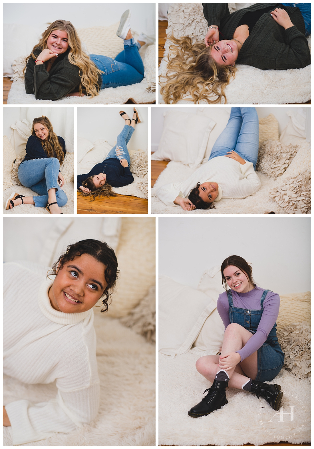AHP Model Team Group Portrait Session | January Photoshoot in Tacoma, Indoor Senior Portraits at Studio 253, How to Style a Fun Portrait Session for Seniors | Photographed by the Best Tacoma Senior Photographer Amanda Howse 