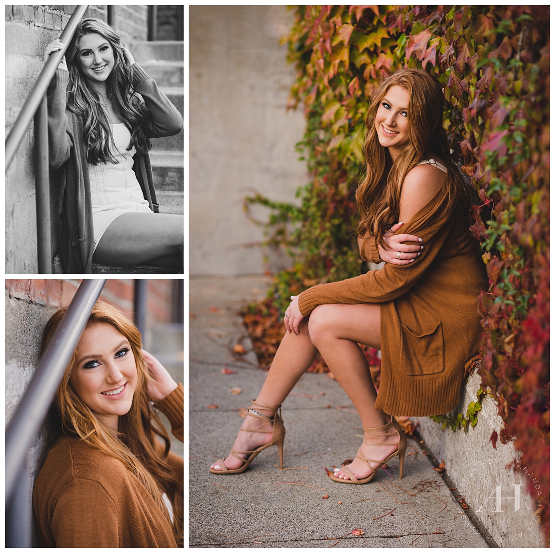 How to Style a White Dress and Cardigan for Fall | This post has the best late summer, early fall fashion for your senior portraits! Don't miss it. | Senior Portraits, Senior Portrait Photography | Amanda Howse Photography | Tacoma's Best Senior Photographer