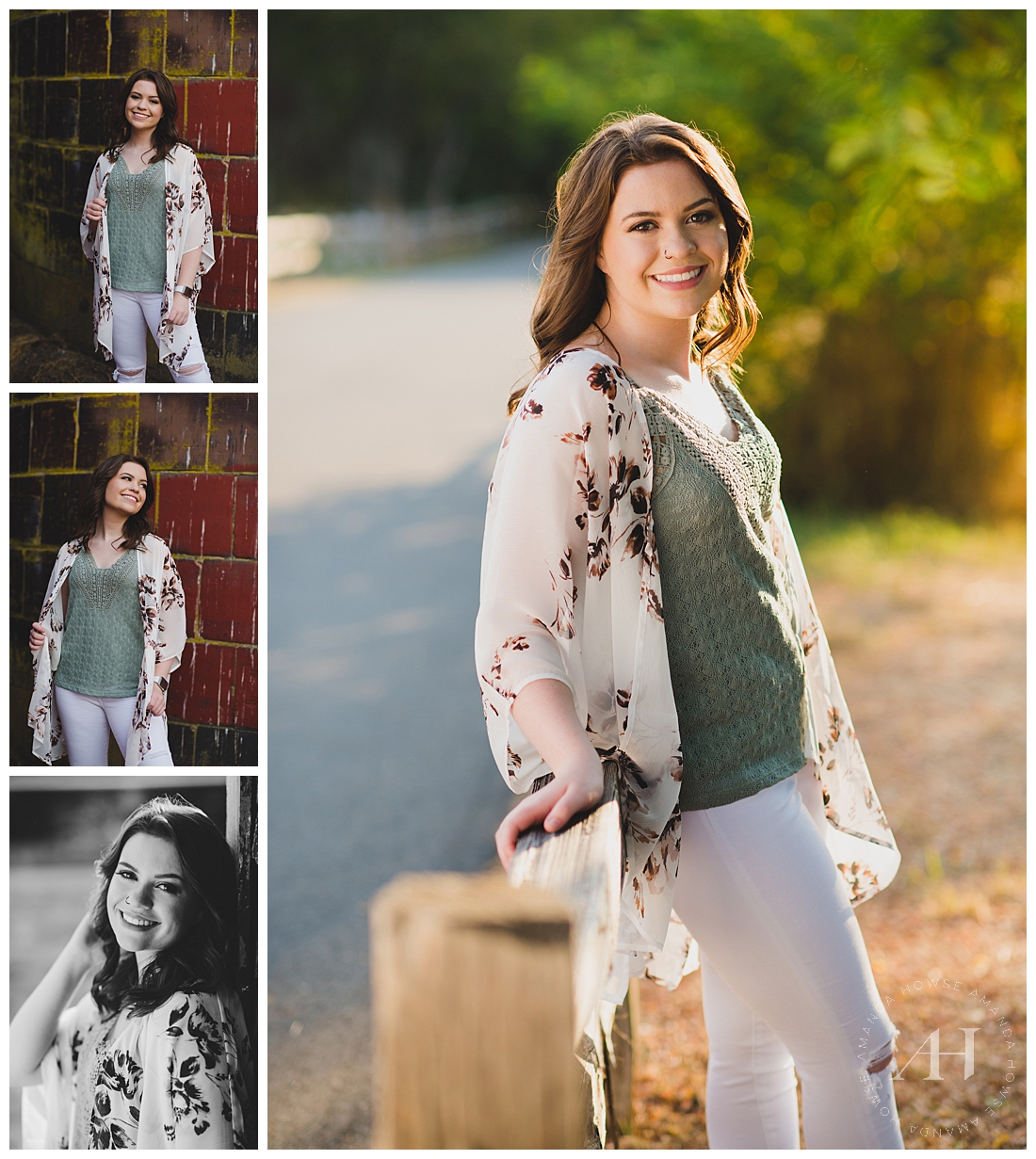 How to Wear a Floral Kimono for Senior Portraits | Casual Outfit Ideas for Senior Portraits, Pose Ideas for Senior Girls, Golden Senior Portraits | Amanda Howse Photography | The Best Tacoma Senior Portrait Photographer