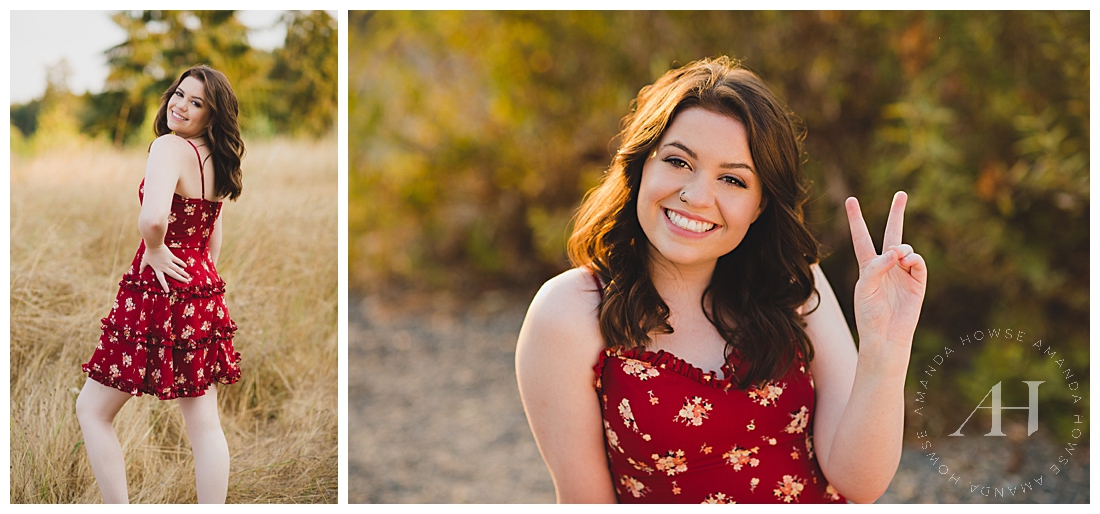 Cute Senior Portraits Near Tacoma | Pose and Outfit Ideas for High School Seniors, Senior Portraits with Your Pets, Outdoor Summer Portrait Session | Amanda Howse Photography | The Best Tacoma Senior Portrait Photographer