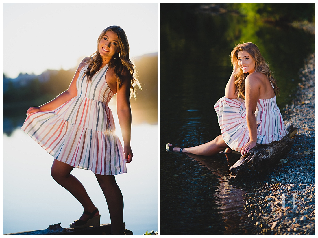 Dip Your Toes In! Senior Portraits in the summer call for fun, beachy poses and candid portraits | Photographed by the Best Tacoma Senior Photographer Amanda Howse