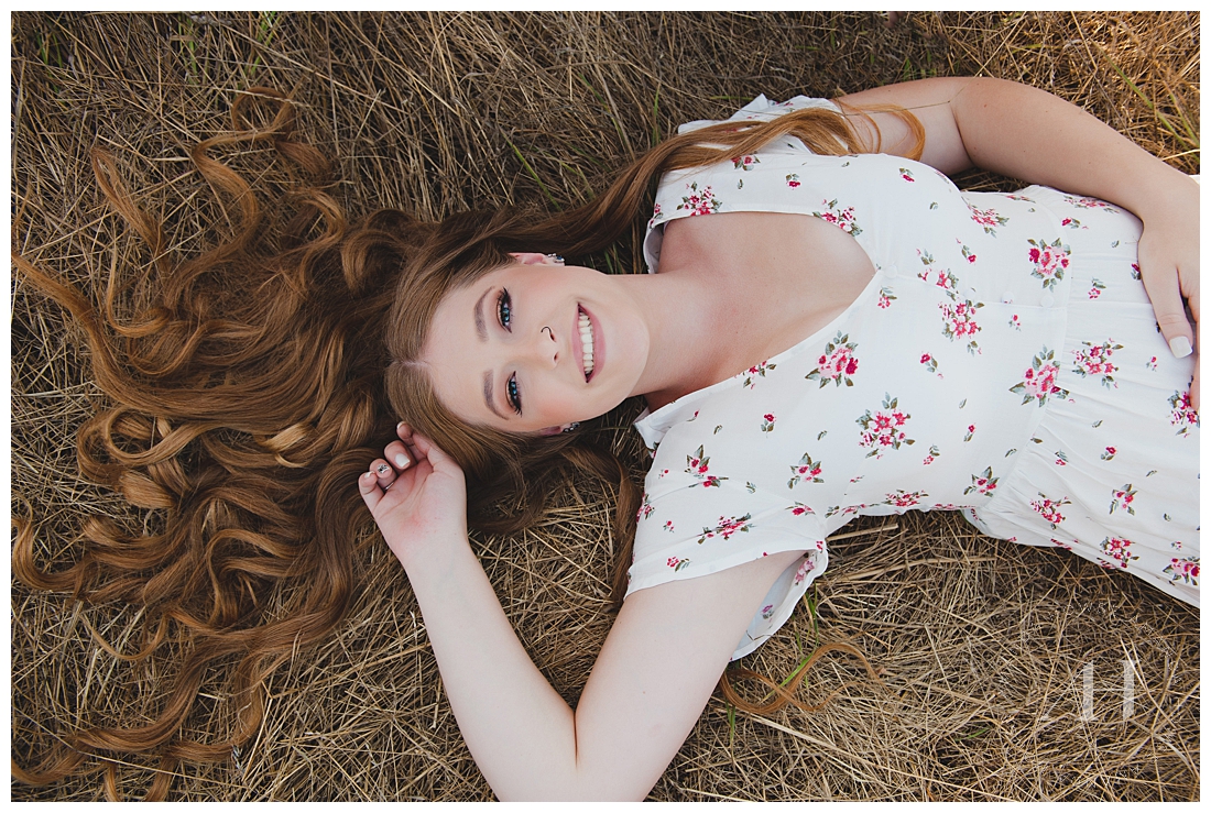 High School Senior Portraits with Long Hair and Cute Summer Outfits | Photographed by the Best Tacoma Senior Portrait Photographer Amanda Howse