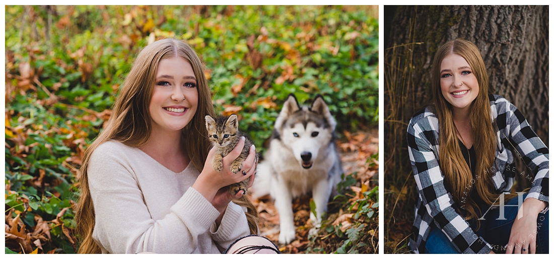 Fun Senior Portraits with Your Pets | How to Pose with Your Pets for Senior Portraits, Washington Senior Portraits with Pets, How to Have a Fun Senior Portrait Session | Photographed by the Best Tacoma Senior Portrait Photographer Amanda Howse