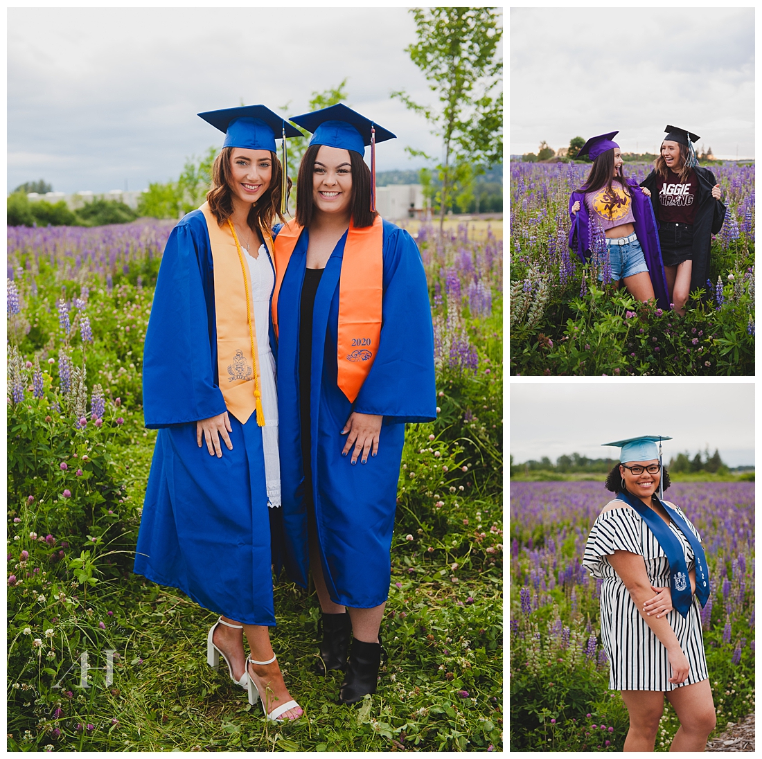 Outdoor Cap and Gown Portraits | Bring Your Best Friend to Your Cap and Gown Session with AHP | Photographed by the Best Tacoma Senior Portrait Photographer Amanda Howse