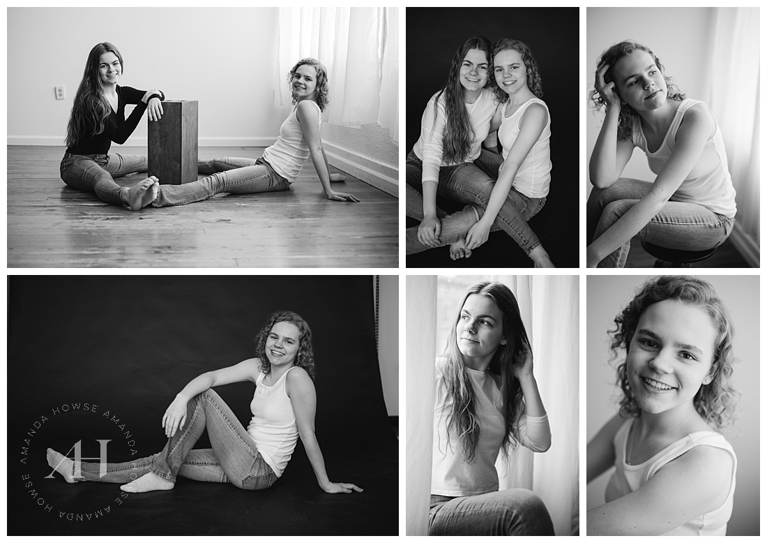 High School Seniors, Twin Portraits, Project Beauty Campaign | Portraits without Editing, Filters, Retouching, or Makeup | Photographed by Tacoma's Best Senior Portrait Photographer Amanda Howse