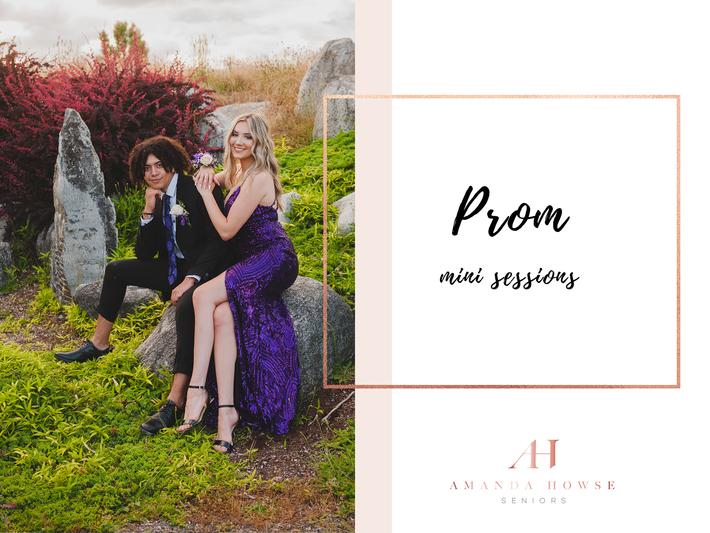 2021 Prom Mini Sessions in Tacoma | Photographed by Tacoma Senior Portrait Photographer Amanda Howse