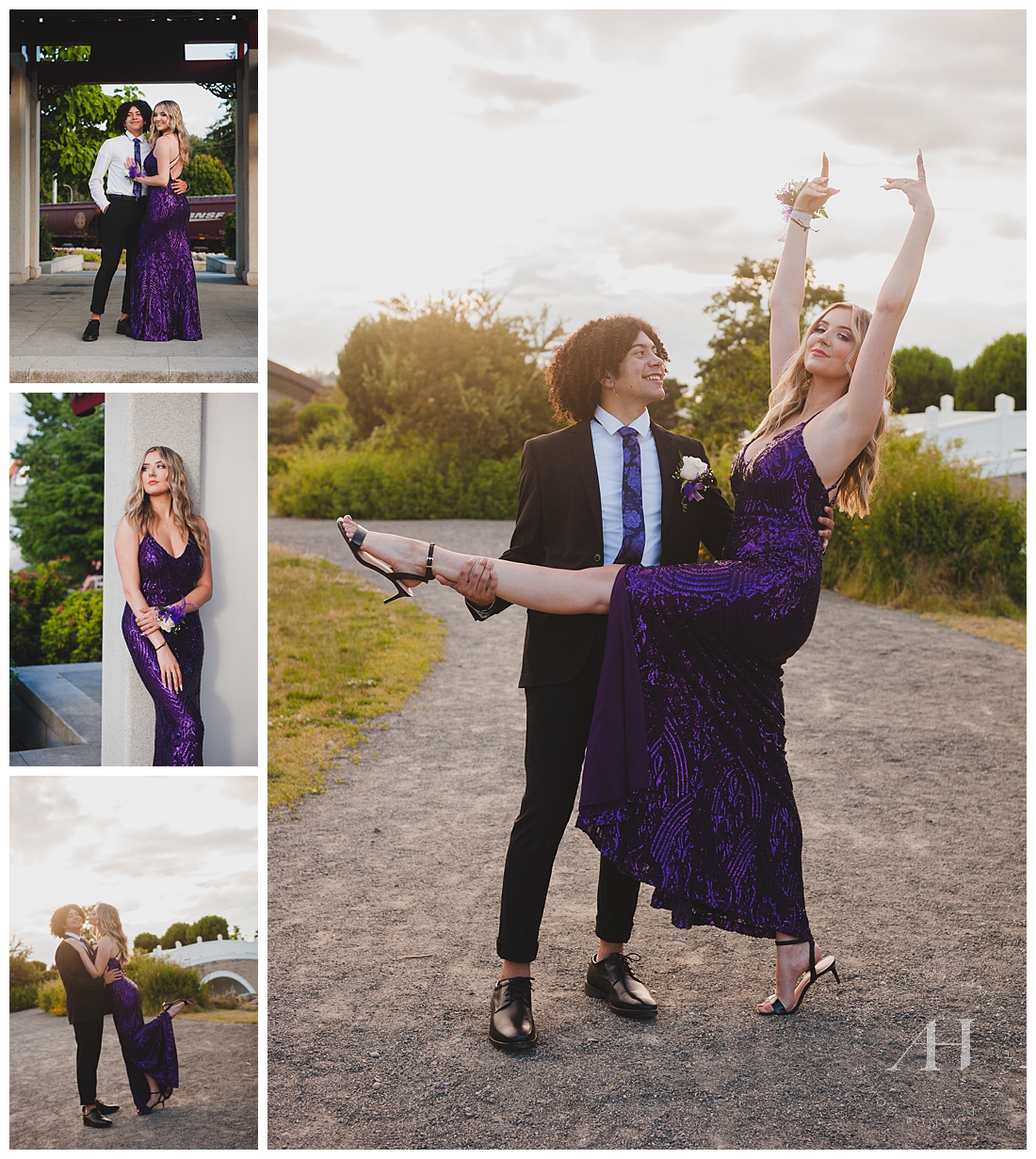 Dance Poses for Prom Portraits | 2021 Prom Mini Sessions in Tacoma with Amanda Howse Photography | How to Book Prom Portraits in Tacoma