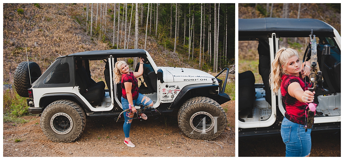 Senior Portraits with a Jeep Rubicon | Rugged Senior Portraits in the Wilderness | Photographed by Tacoma's Best Senior Portrait Photographer Amanda Howse Photography