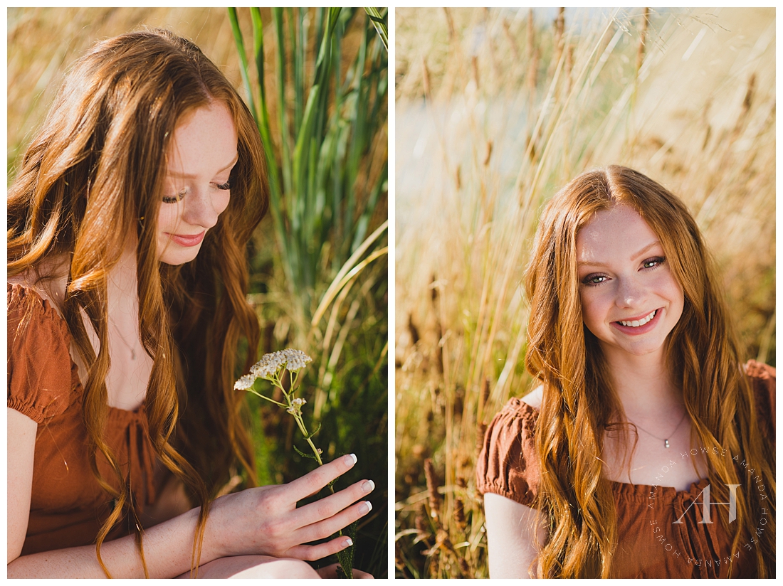 Grassy Senior Portraits | How to Have the Best Summer Senior Portraits | Amanda Howse Photography | Photographed by Tacoma's Best Senior Portrait Photographer 
