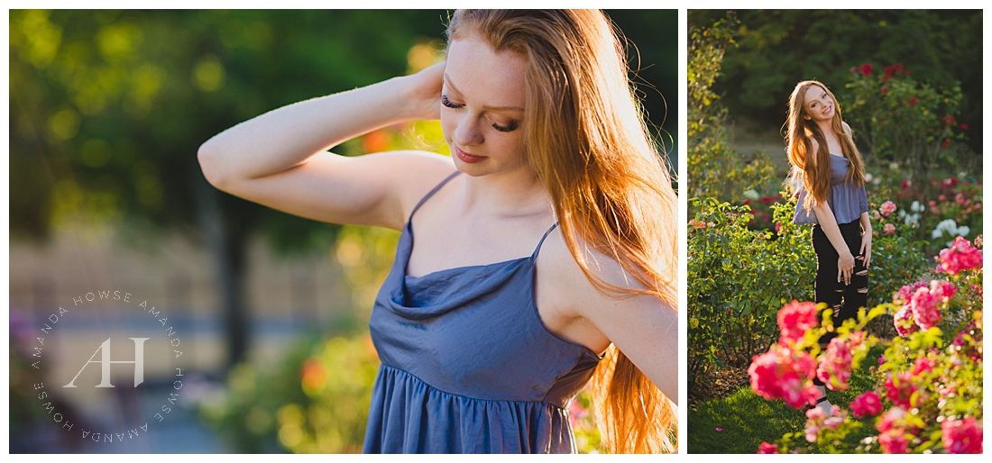 Senior Portraits with Golden Light | Red Hair Inspo, Redhead Senior Portraits, Summer Senior Portraits in Tacoma | Amanda Howse Photography | Photographed by Tacoma's Best Senior Portrait Photographer 