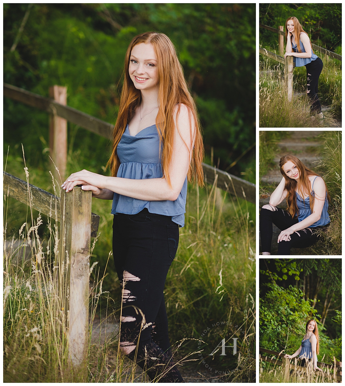 Casual Outdoor Senior Portraits in Point Defiance | What to Wear for Summer Senior Portraits, Pose Ideas for High School Senior Girls | Amanda Howse Photography | Photographed by Tacoma's Best Senior Portrait Photographer 