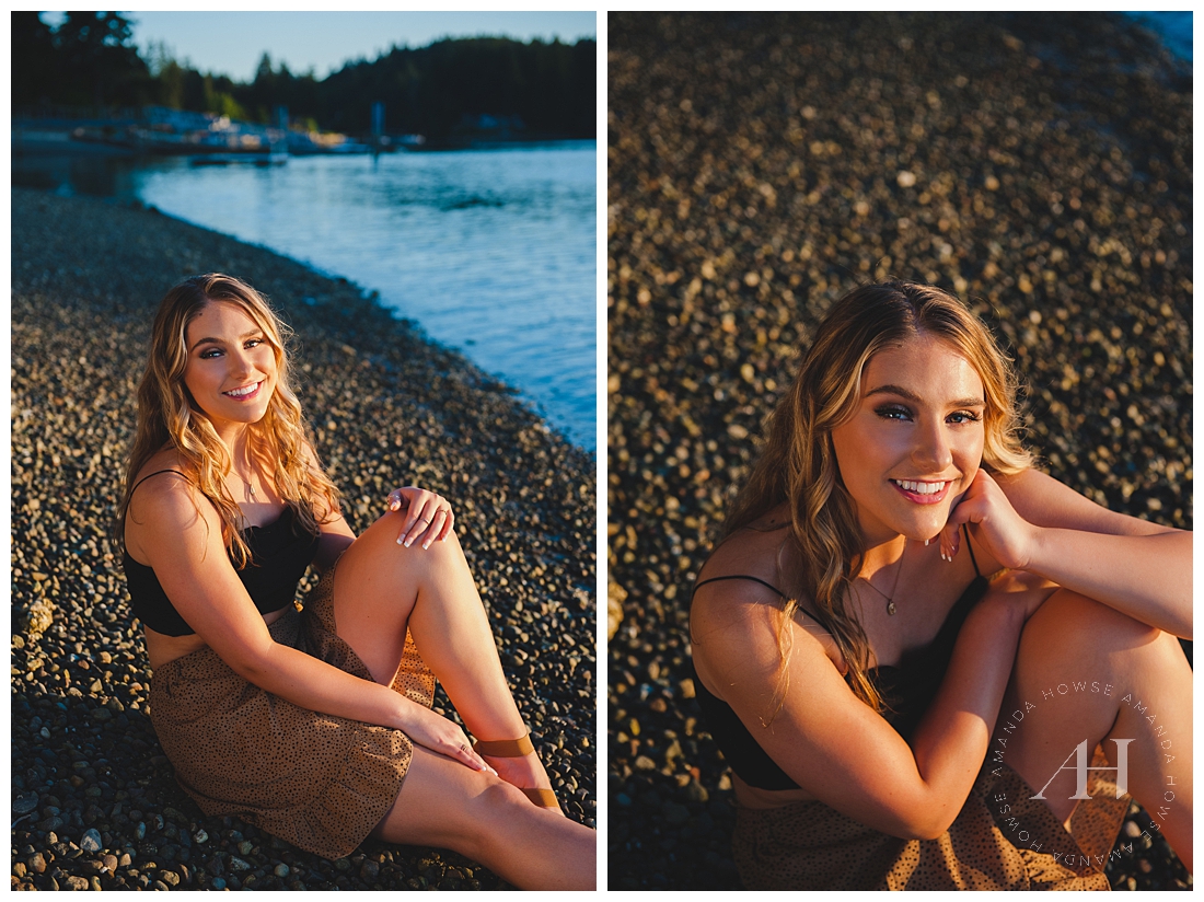 Fox Island Beach Portraits | Senior Portraits near Gig Harbor, Versatile Senior Portraits, Pose Ideas for High School Girls | Photographed by Tacoma's Best Senior Photographer Amanda Howse | Amanda Howse Photography