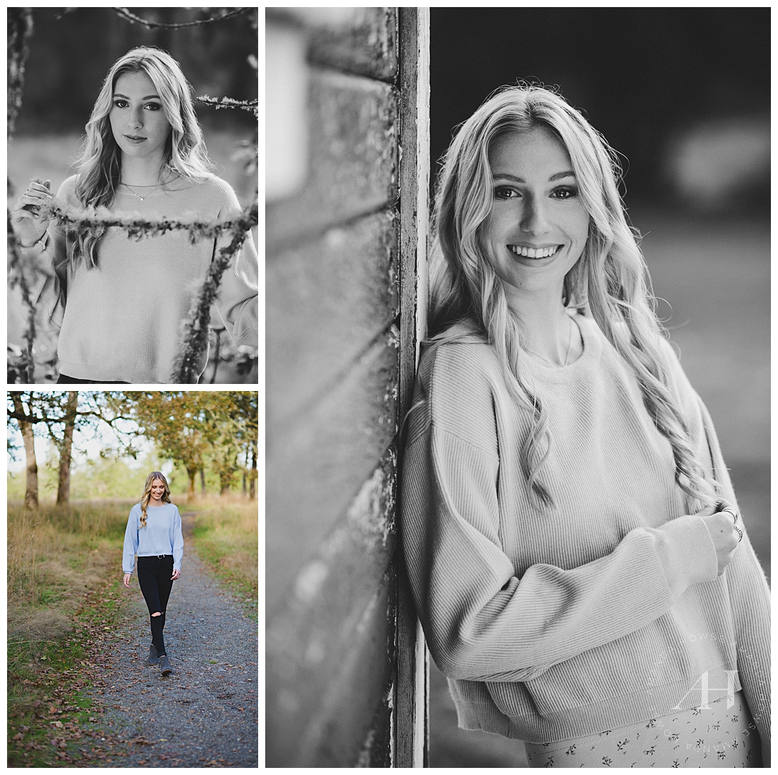 Fort Steilacoom Senior Portraits on the Trails | Rustic Outdoor Portraits in Washington, Poses for High School Senior Girls | Photographed by Amanda Howse Photography, Tacoma's Best Senior Photographer