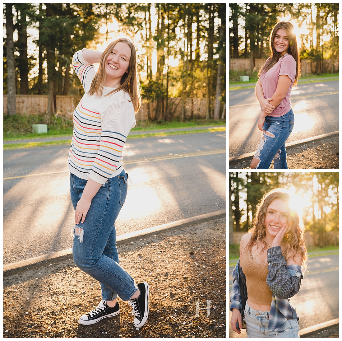 AHP Model Team Individual Portraits | Golden Hour Senior Portraits, Pose Ideas for Spring Portraits, Outfit Inspiration | Photographed by Amanda Howse Photography | Tacoma Senior Portraits 