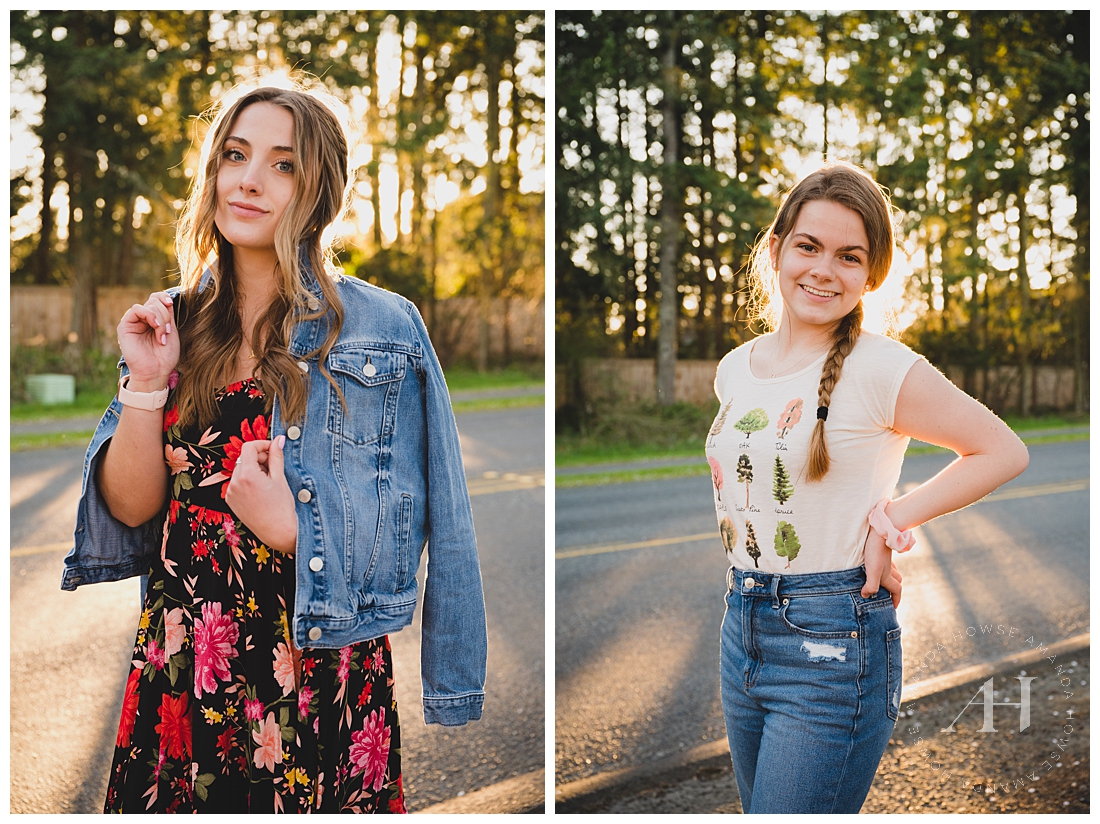Cute Spring Outfits for Senior Portraits | Photographed by Tacoma Senior Portrait Photographer Amanda Howse