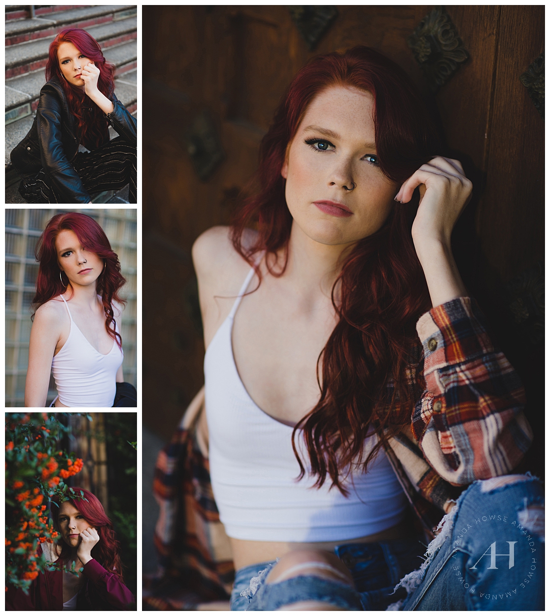 How to Style a Flannel and Crop Top | Seattle Grunge Inspired Senior Portraits | Photographed by Tacoma's Best Senior Portrait Photographer Amanda Howse