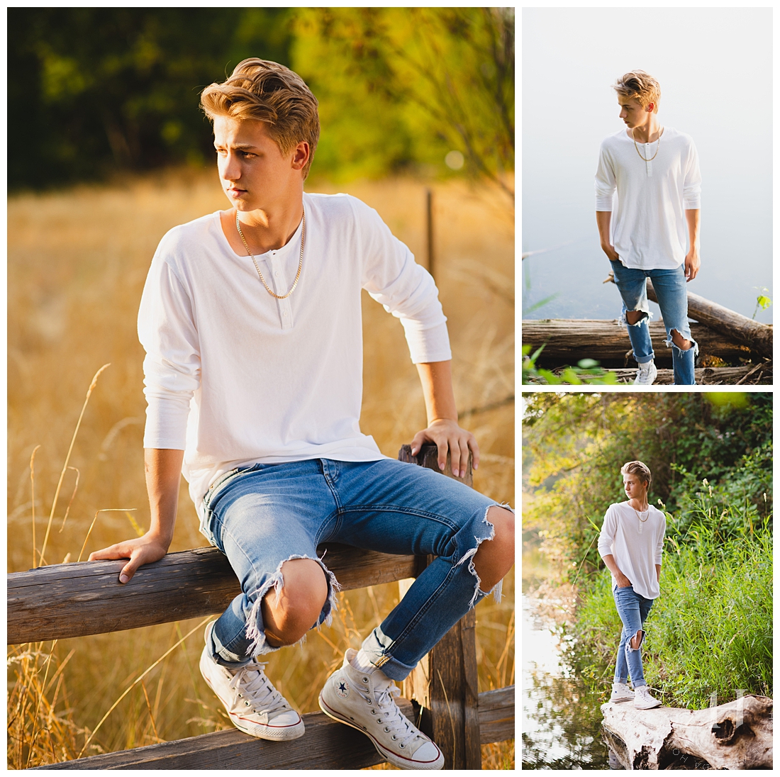 Rustic Senior Portraits for Guys | Outdoor Summer Senior Portraits for Guys, Pose Idea for Guys, What to Wear for Senior Portraits | Photographed by Tacoma's Best Senior Photographer Amanda Howse