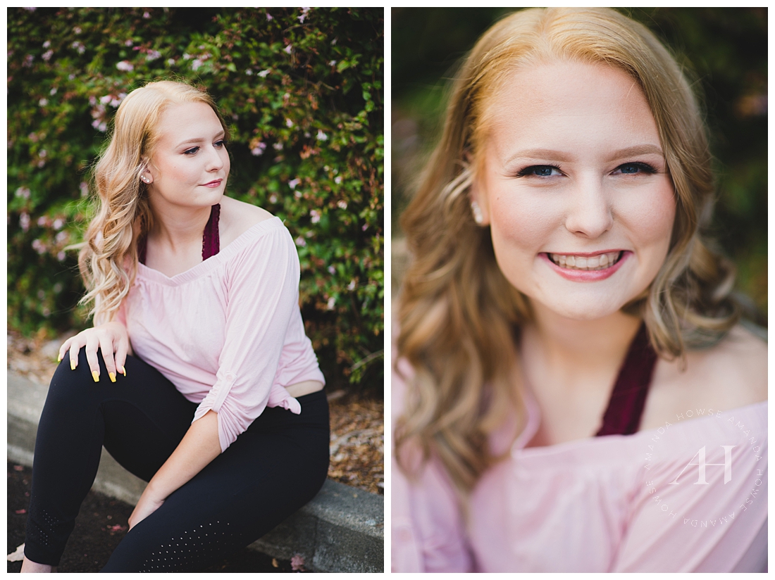 How to Layer Lace for Senior Portraits | Hair and Makeup Ideas for Seniors, Pose Ideas for Senior Girls | Photographed by the Best Tacoma Senior Portrait Photographer Amanda Howse Photography 