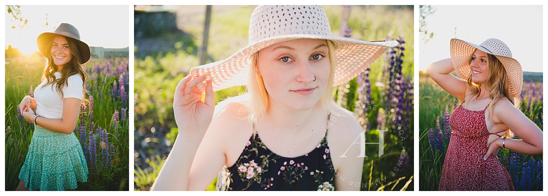 How to Style a Floppy Hat for Summer Portraits | Senior Portrait Ideas, Summer Inspiration, How to Dress for Summer Portraits | Photographed by the Best Tacoma Senior Photographer Amanda Howse