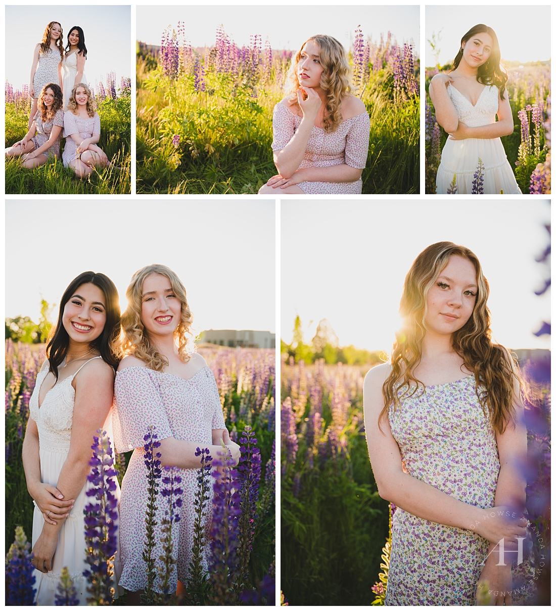 Solo and Group Portraits for the AHP Model Team | How to Pose for Senior Portraits, Summer Outfit Inspiration, Hair and Makeup Ideas for Summer Senior Portraits | Photographed by the Best Tacoma Senior Photographer Amanda Howse