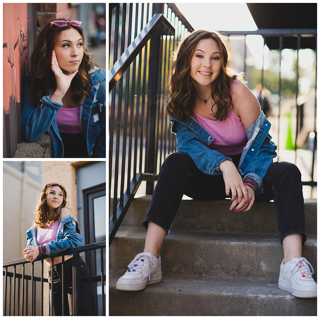 Senior Portraits on City Steps | Pose Ideas for High School Senior Girls, Casual Outfits for Senior Portraits | Photographed by the Best Tacoma Senior Photographer Amanda Howse