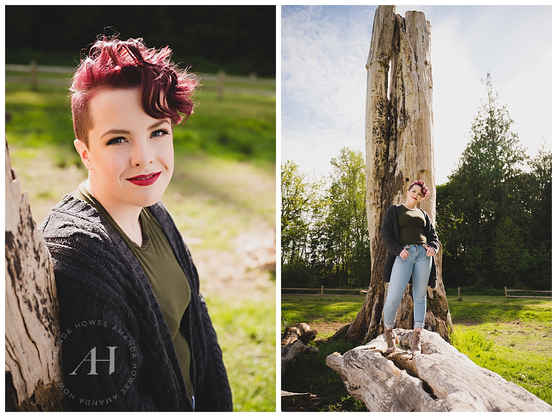 Edgy Senior Portraits | What to Wear for Outdoor Summer Portraits in Gig Harbor | Photographed by Tacoma's Best Senior Photographer Amanda Howse Photography