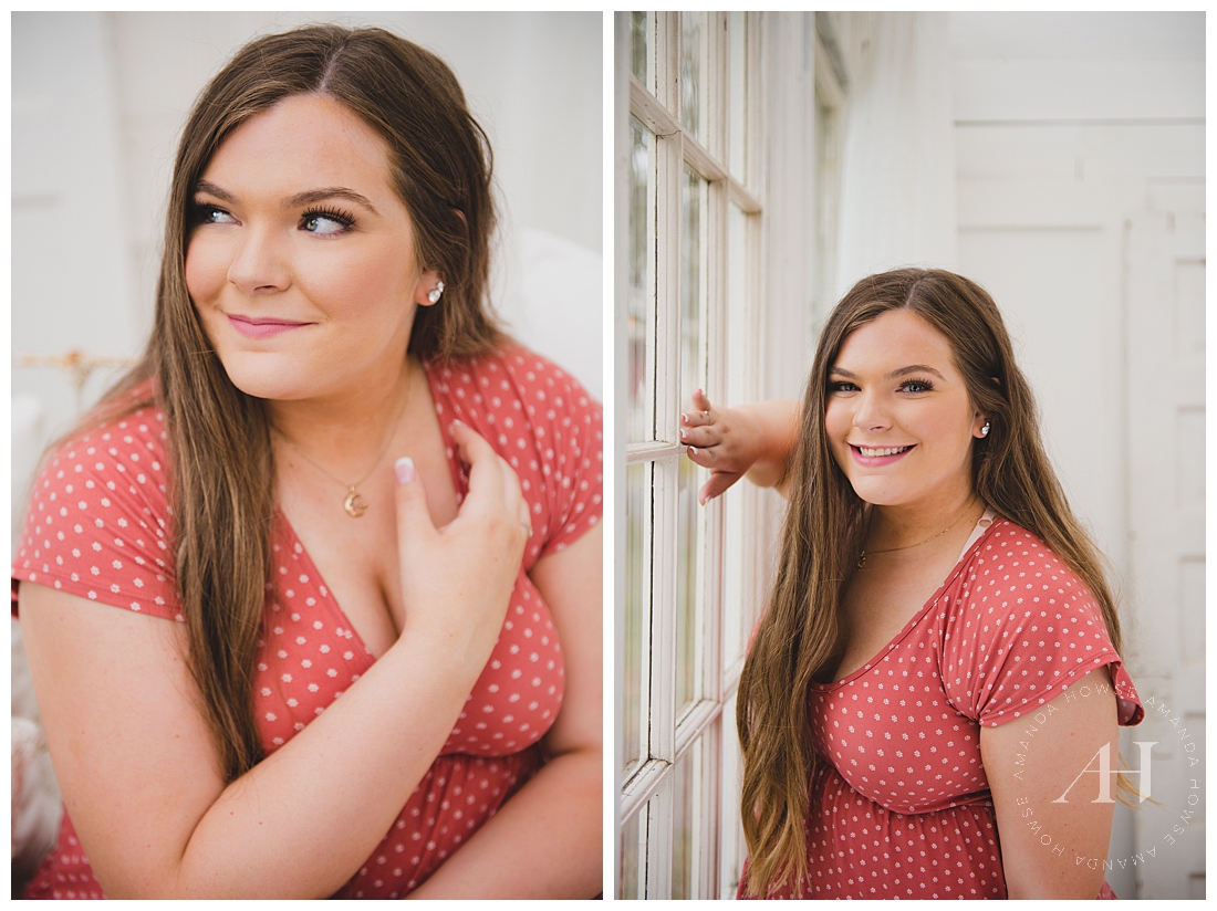 Senior Portraits with a Red Dress | Glass House at Wild Hearts Farm, How to Style Summer Senior Portraits, Senior Session with AHP | Photographed by the Best Tacoma Senior Photographer Amanda Howse Photography