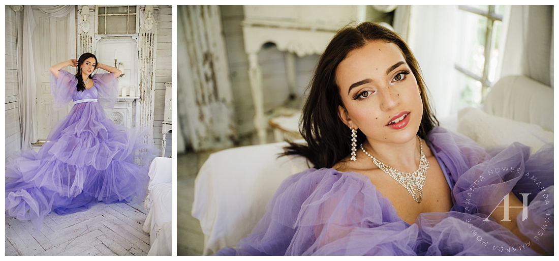 Creative Styled Shoot at My Little White House | Magical Portraits, Hair and Makeup Inspiration, Pose Ideas | Photographed by the Best Tacoma Senior Photographer Amanda Howse