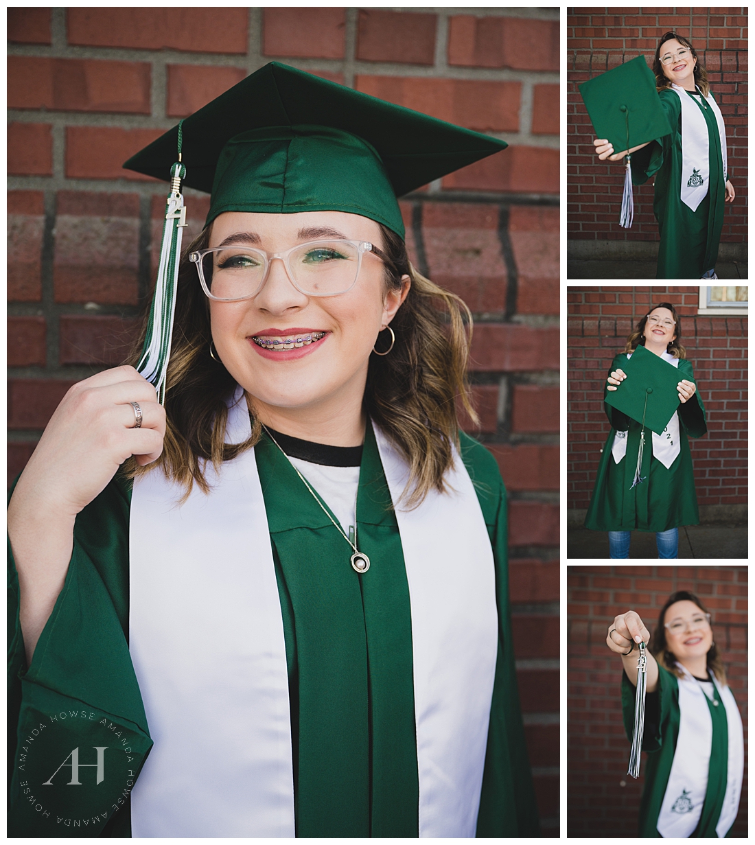 Cap and Gown Senior Portraits | How to Style Hair and Makeup for Graduation Portraits, Senior Style Ideas | Photographed by the Best Tacoma Senior Photographer Amanda Howse Photography