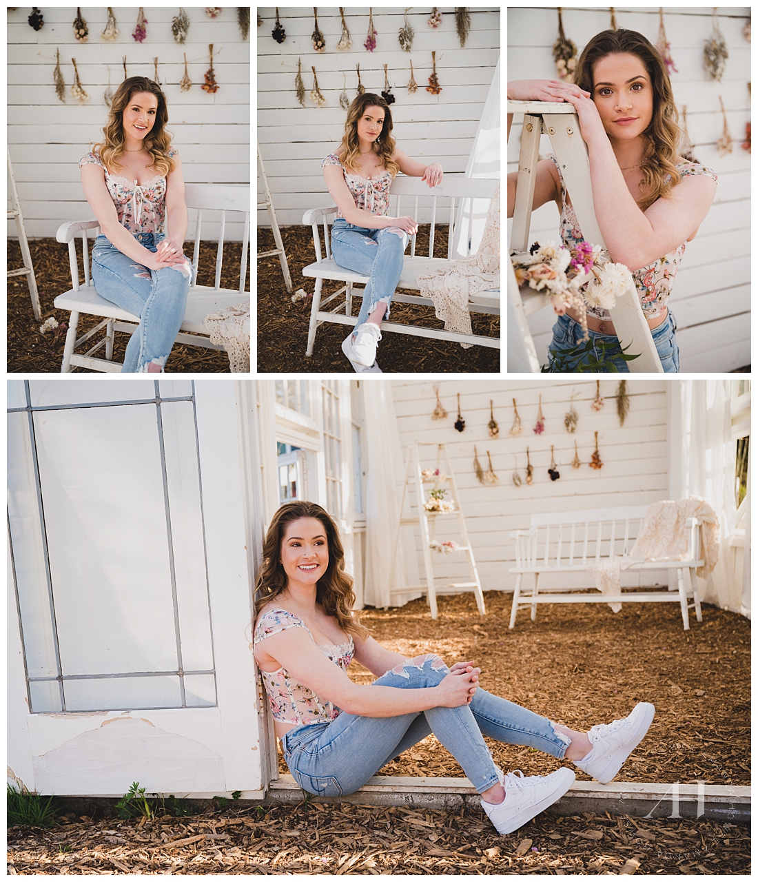 Fun Senior Portraits at Wild Hearts Farm | How to Style Jeans and a Corset, Hair and Makeup Ideas for Senior Portraits | Photographed by the Best Tacoma Senior Portrait Photographer Amanda Howse Photography 