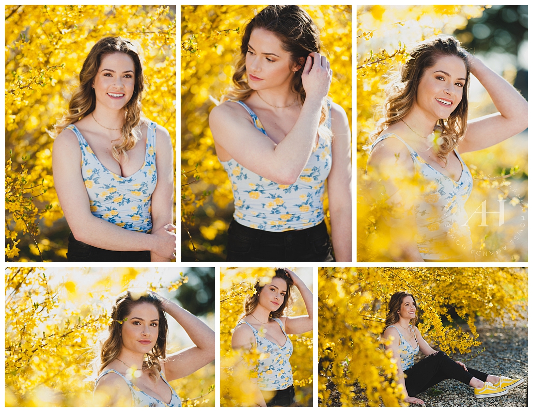 Fun Senior Portraits with Golden Blooms | Photographed by the Best Tacoma Senior Portrait Photographer Amanda Howse Photography 