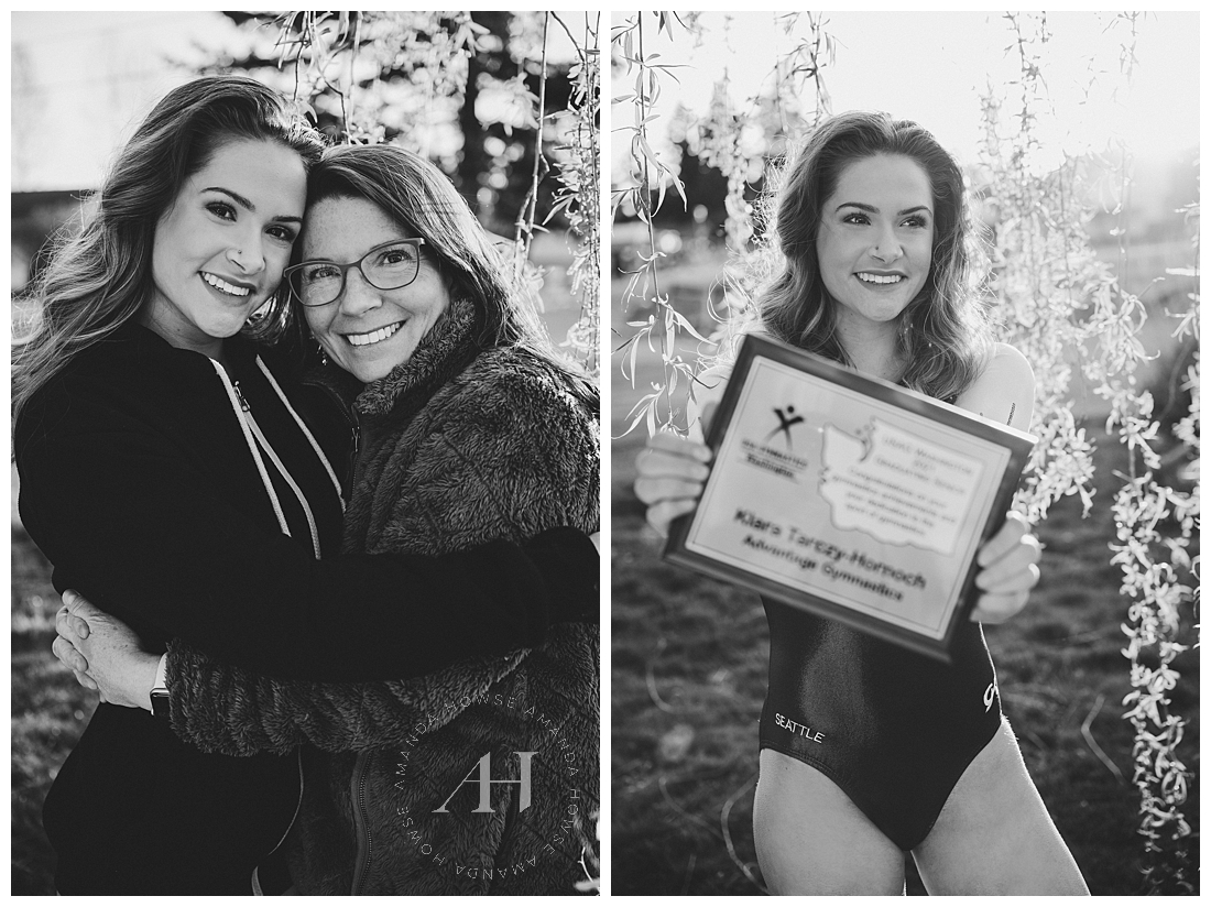 Senior Portraits for Gymnasts | How to Include Sports in Senior Photos | Photographed by the Best Tacoma Senior Portrait Photographer Amanda Howse Photography 